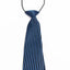 Kids Boys Black & Blue Patterned Elastic Neck Tie - Thin Vertical Stripe