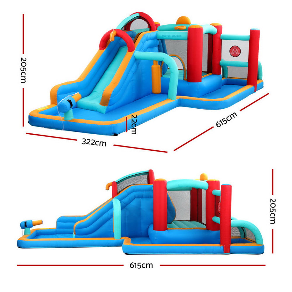 Kids Inflatable Water Slide Splash Pool Park Jumping Castle Bounce 615X322CM