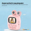Kids Rechargeable Instant Print Camera Pink - Digital Thermal Photo Video MP3