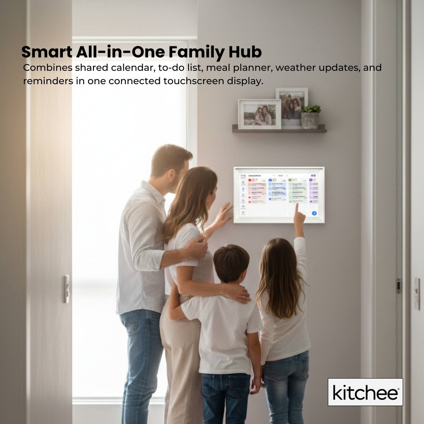 Kitchee 10" Digital Calendar Smart Family Planner - 25.5cm Touchscreen White
