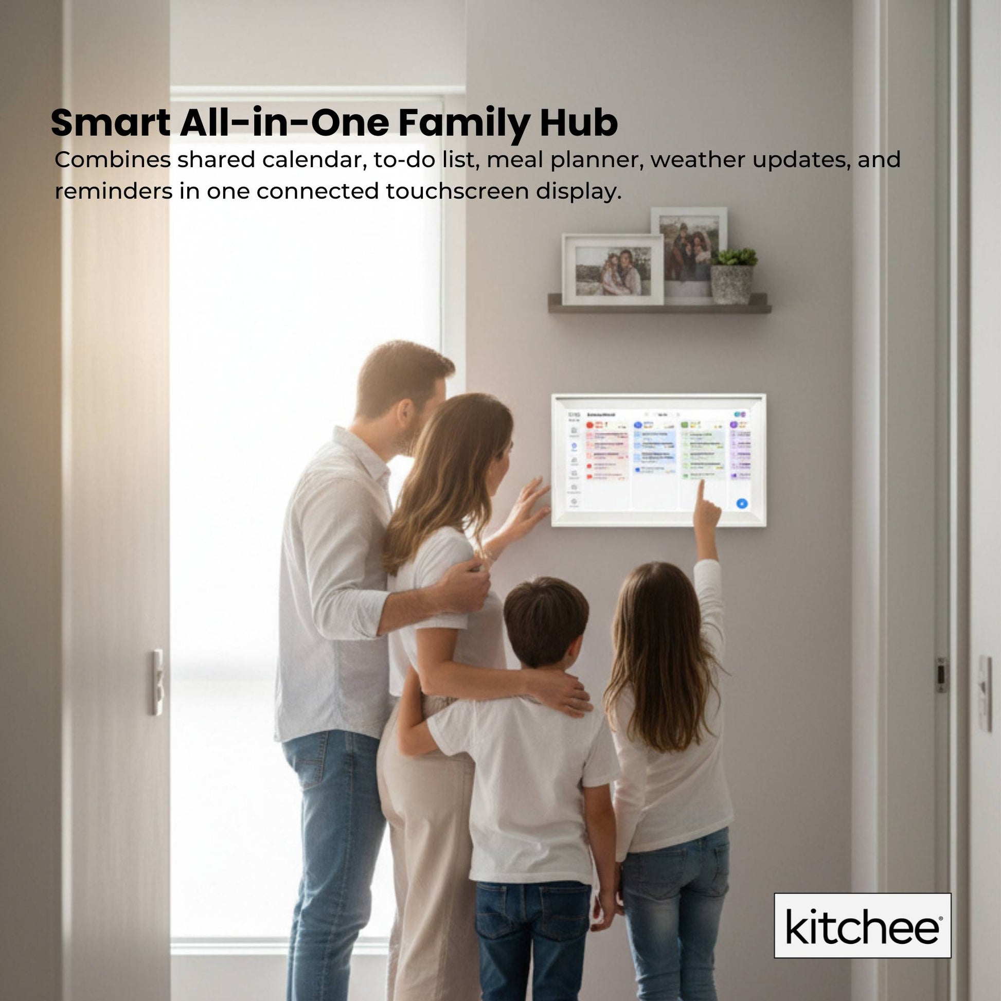 Kitchee 10" Digital Calendar Smart Family Planner - 25.5cm Touchscreen White