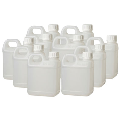 Kitchee 10x 1L Natural HDPE Jerry Can Bottle Empty 38mm TE Cap
