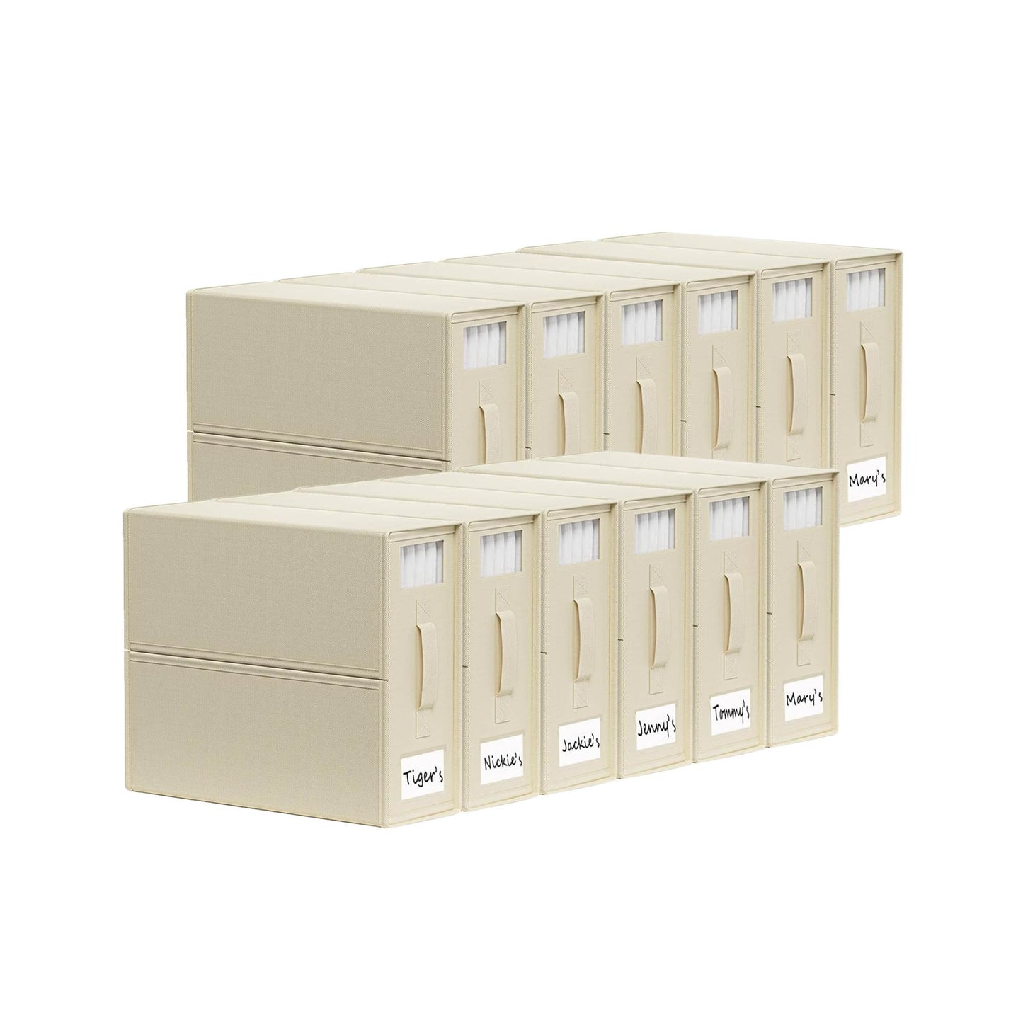 Kitchee 10x Foldable Bed Sheet Storage Box - Linen + Closet Organiser Beige