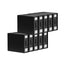 Kitchee 10x Foldable Bed Sheet Storage Box - Linen + Closet Organiser Black
