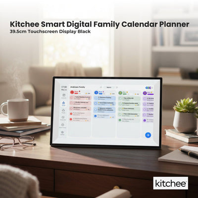 Kitchee 15.6" Digital Calendar Smart Family Planner - 39.5cm Touchscreen Black