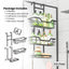 Kitchee 3 Tier Shower Caddy Over Door Bathroom Shelf Storage Rack Black