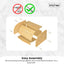 Kitchee 40cm Bamboo Bread Box - Storage Bin Kitchen Counter Container