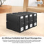 Kitchee 4x Foldable Bed Sheet Storage Box - Linen + Closet Organiser Black