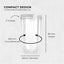 Kitchee 500ml Tall Cup Replacement For Magic Bullet Cross Blade Blender