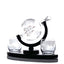 Kitchee 850ml Whiskey or Wine Globe Glass Decanter Set - 2 Glasses + Stand