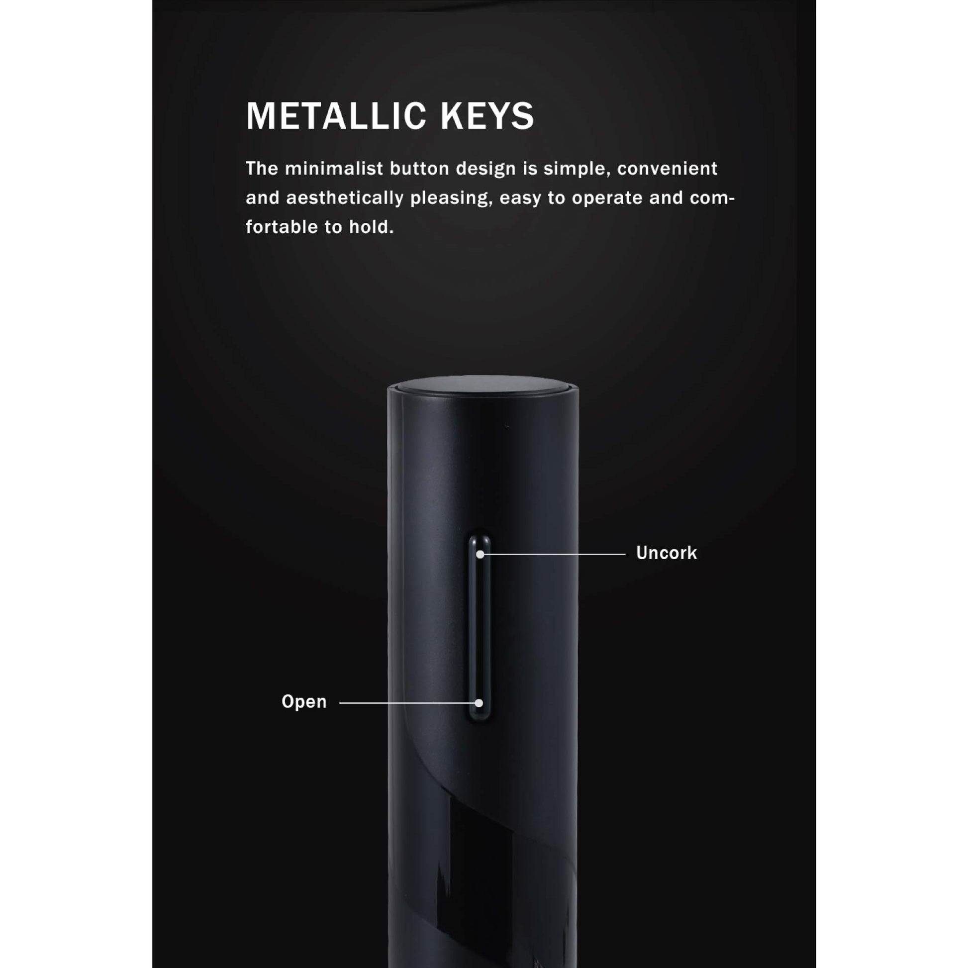 Kitchee Electric Wine Bottle Opener - Automatic Cordless Corkscrew Tool