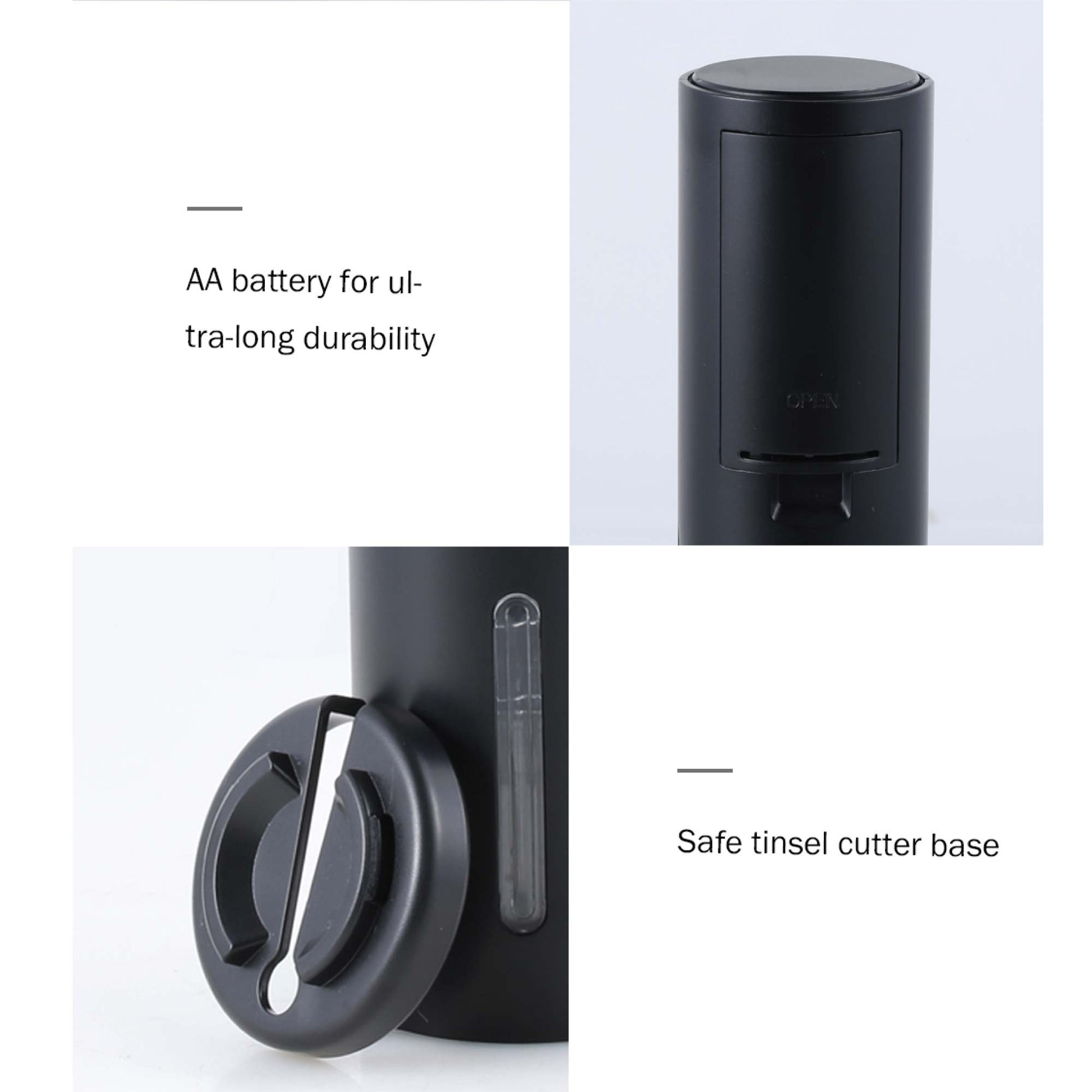 Kitchee Electric Wine Bottle Opener - Automatic Cordless Corkscrew Tool