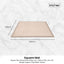 Kitchee Foam Floor Mat 200x200cm - Padded Thick Soft Tatami Style Rug Cream