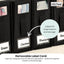 Kitchee Foldable Bed Sheet Storage Boxes - Linen Blanket and Closet Organiser Black