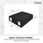 Kitchee Foldable Bed Sheet Storage Boxes - Linen Blanket and Closet Organiser Black