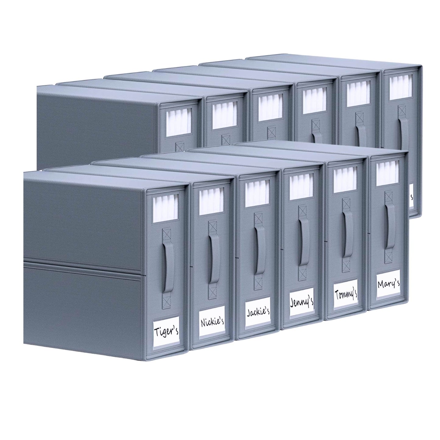 Kitchee Foldable Bed Sheet Storage Boxes - Linen Blanket and Closet Organiser Grey