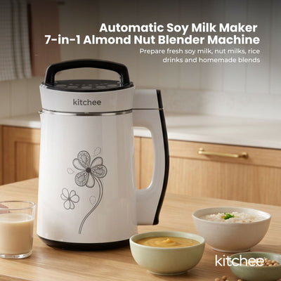 Kitchee 1.2L Automatic Soy Milk Maker 7-in-1 Almond Nut Blender Machine