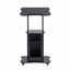 Artiss Mobile Podium Stand with Lockable Wheels Height Adjustable Laptop Desk Black