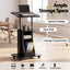 Artiss Mobile Podium Stand with Lockable Wheels Height Adjustable Laptop Desk Black