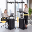 Artiss Mobile Podium Stand with Lockable Wheels Height Adjustable Laptop Desk Black