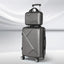 Wanderlite 2Set 20 Inch Luggage Case with 12 Inch Handheld Luggage Box Hard Shell Travel Suitcase TSA Lock Dark Grey
