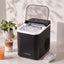 LUVIMO 12kg Ice Maker Machine Full Open Cover Deep Clean - Black