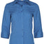 Ladies Womens Cooldry 3/4 Sleeve Business Work Dress Red Blue White Casual Shirt