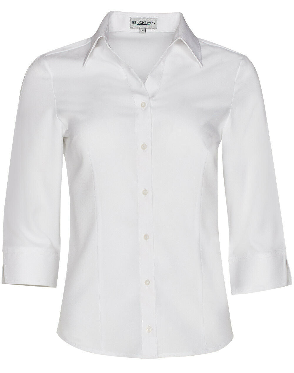 Ladies Womens Cooldry 3/4 Sleeve Business Work Dress Red Blue White Casual Shirt