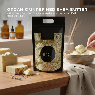 Orku 20Kg Organic Unrefined Shea Butter Raw African Karite Chunks