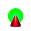 Lexon Conic Spherical Portable Led Lamp - Red