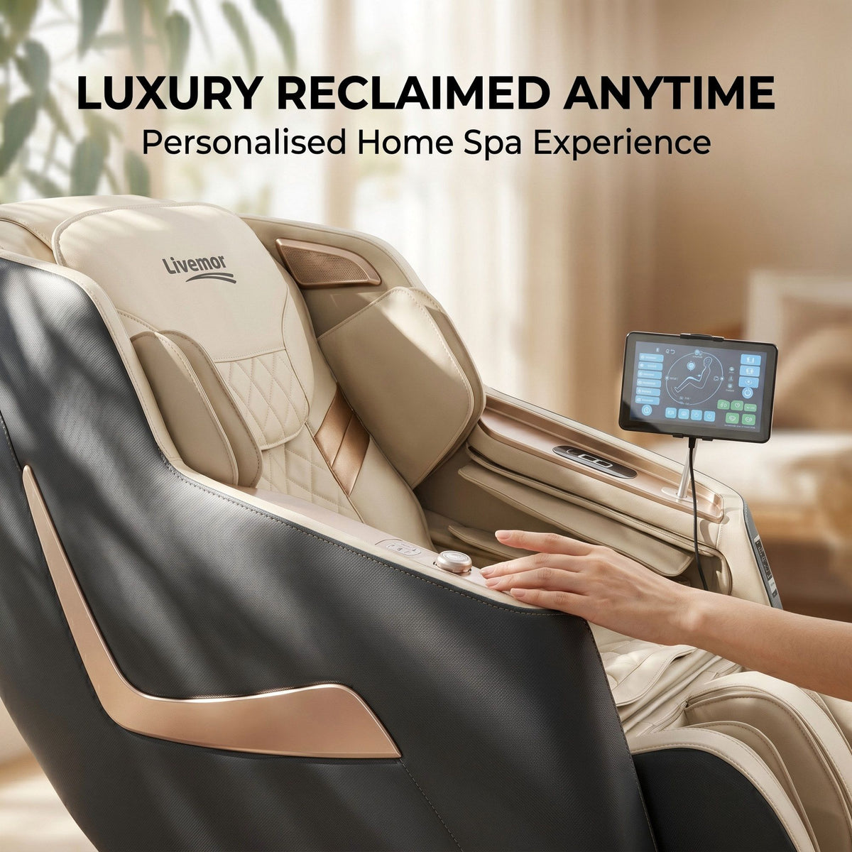 Livemor Massage Chair Electric Recliner Home Massager 3D Opal