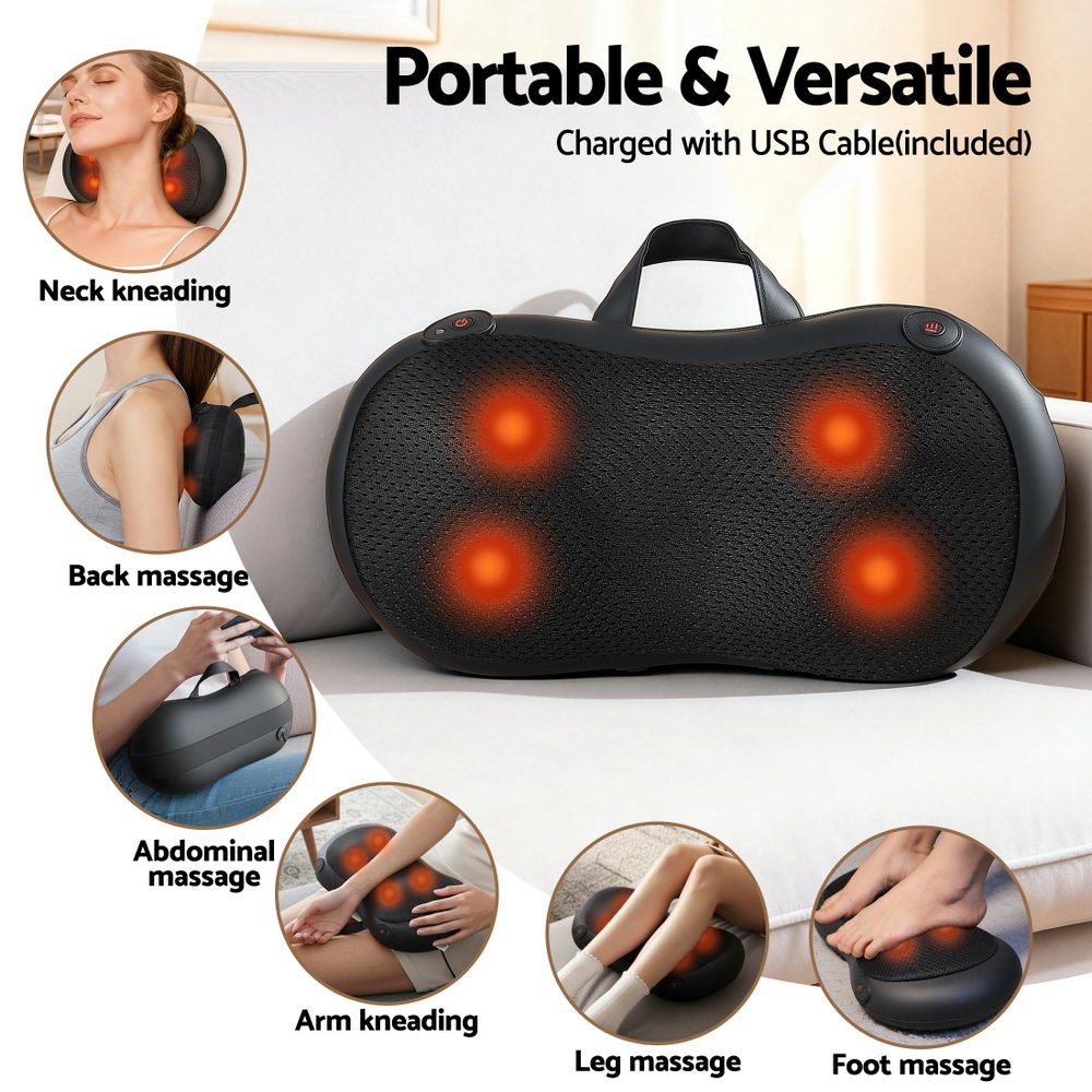 Livemor Neck Massager With Heat Kneading Back Massager