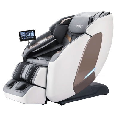 Livemor Prestige 4D Dual Mechanism Massage Chair, Full Body Zero Gravity Recliner with Extended SL Track, Body Scan, Air Compression, Waist Heating, Foot Rollers, Voice Control & Wireless Charging