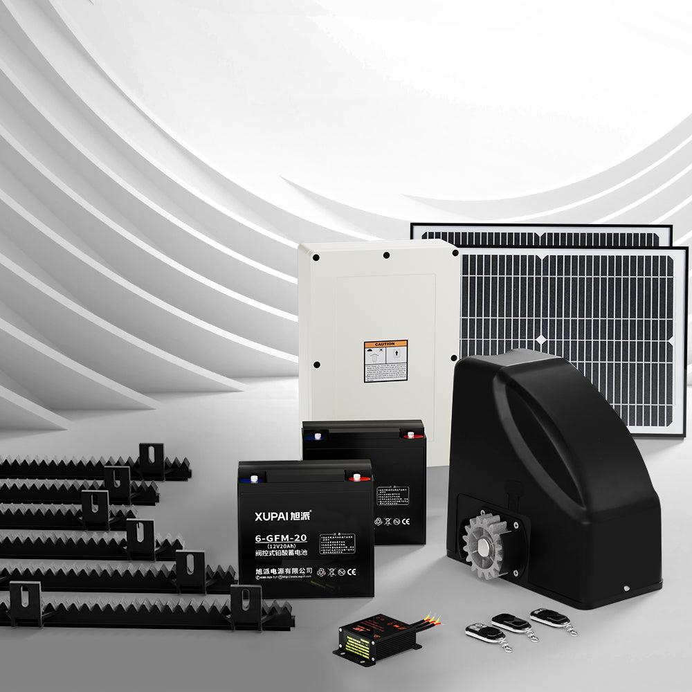 LockMaster Automatic Sliding Gate Opener Kit 40W Solar 6M 600KG