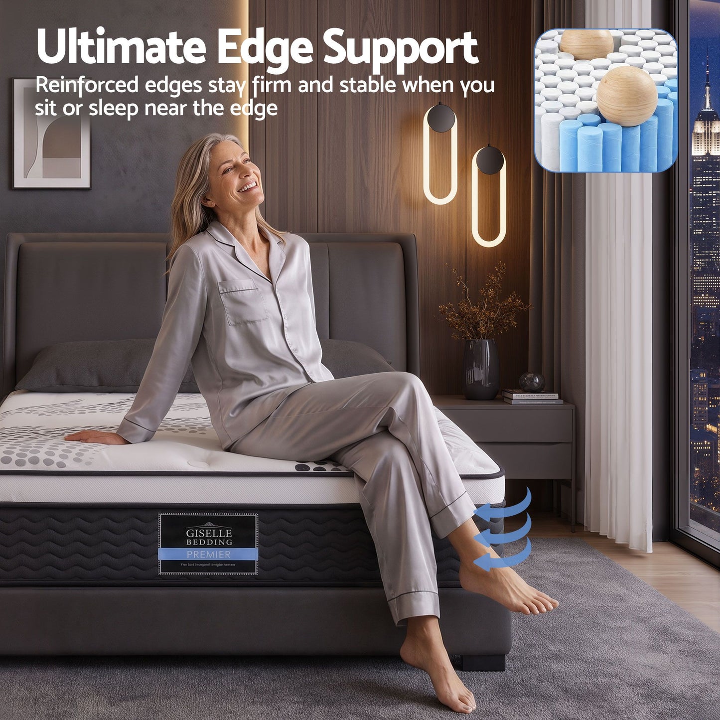 Giselle Bedding 32cm Mattress Euro Top Single