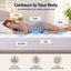 Giselle 5cm King Single Memory Foam Mattress Topper Pillow Top with Gel Foam