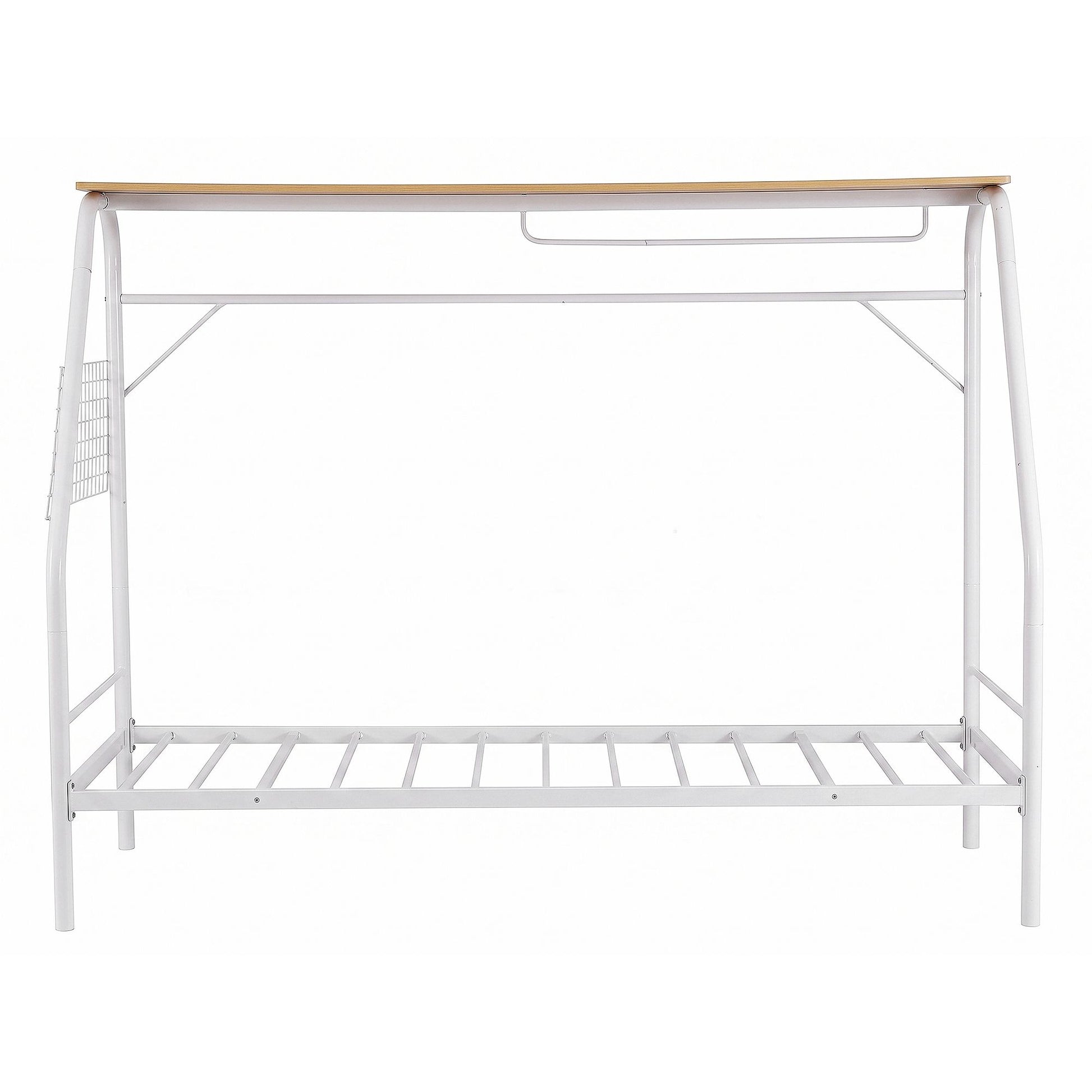 Artiss Single House Bed Frame Metal Canopy Bed Storage Shelf for Kids White