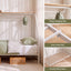 Artiss Single House Bed Frame Metal Canopy Bed Storage Shelf for Kids White