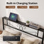 Artiss Double Bed Frame with Charging Station & Storage Drawers Metal