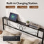 Artiss Queen Bed Frame with Charging Station & Storage Drawers Metal