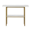 Artiss Console Table Marble Effect White&Gold