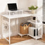 Artiss Computer Desk L-Shape Home Office Study Table Open Shelves White 100CM