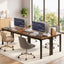 Artiss Computer Desk 2 Person Double Workstation Study Table Rustic Brown 200cm