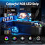 Artiss 200cm L Shaped Gaming Desk Computer Desk with LED Lights & Power Outlets