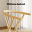 1 Set of 6 Artiss Dining Chairs Wooden Rattan Seat Wishbone Back