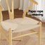 1 Set of 6 Artiss Dining Chairs Wooden Rattan Seat Wishbone Back
