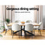 Artiss Dining Chairs Set of 2 Sherpa Boucle White
