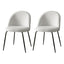 Artiss Dining Chairs Set of 2 Sherpa Boucle White