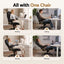 Artiss 8 Point Massage Office Chair Heated Seat Recliner PU Black