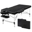 Zenses Massage Table 75cm Portable 2 Fold Aluminium Beauty Bed Black